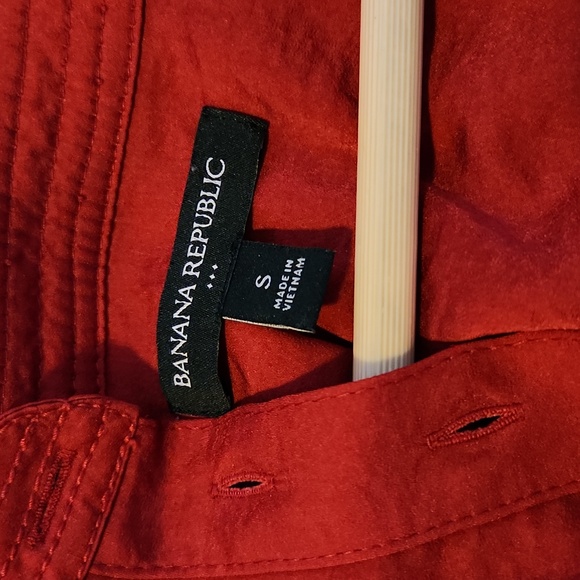 Banana Republic Red Silk Blouse Size S - Picture 6 of 13